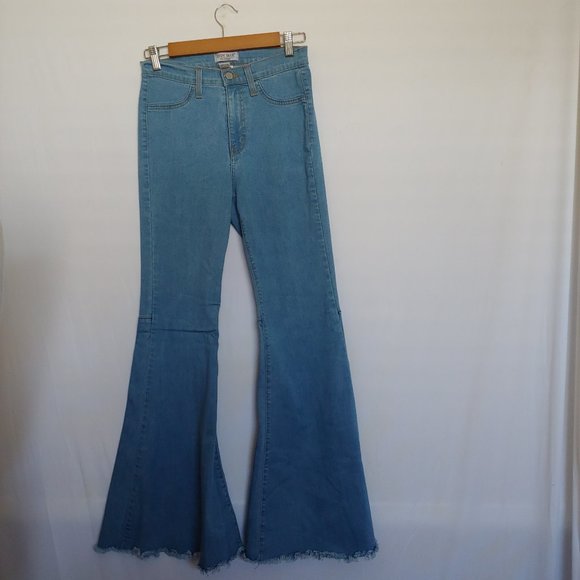 Judy Blue Denim - Judy Blues 5/27 Hippie Flare Stretch Raw Hem Denim Jeans